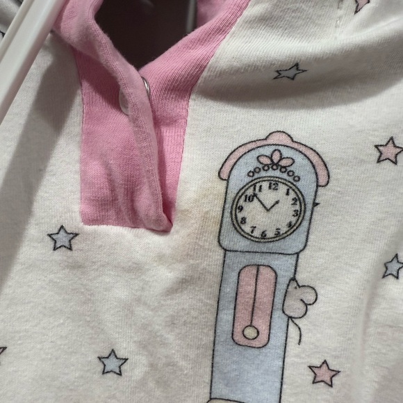 White and Pink Pajama Set with Dreamy Celestial Design - Picture 4 of 4